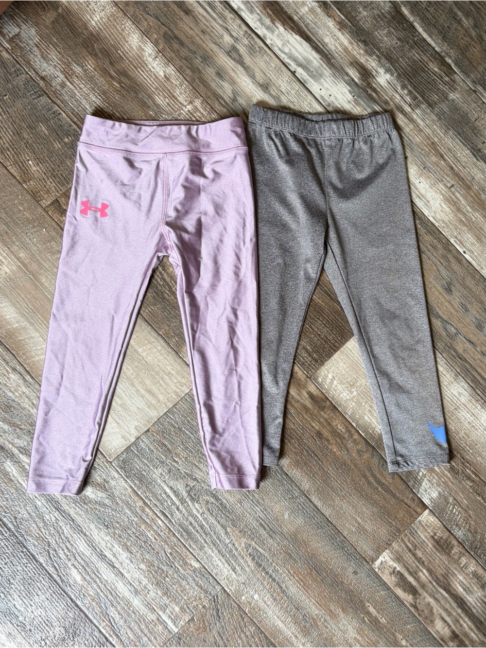 Nike Girls' Lavender and Heather Gray Active Leggings